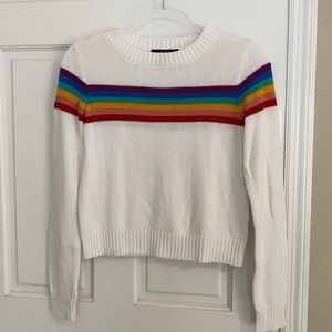 Forever 21 rainbow cropped sweater